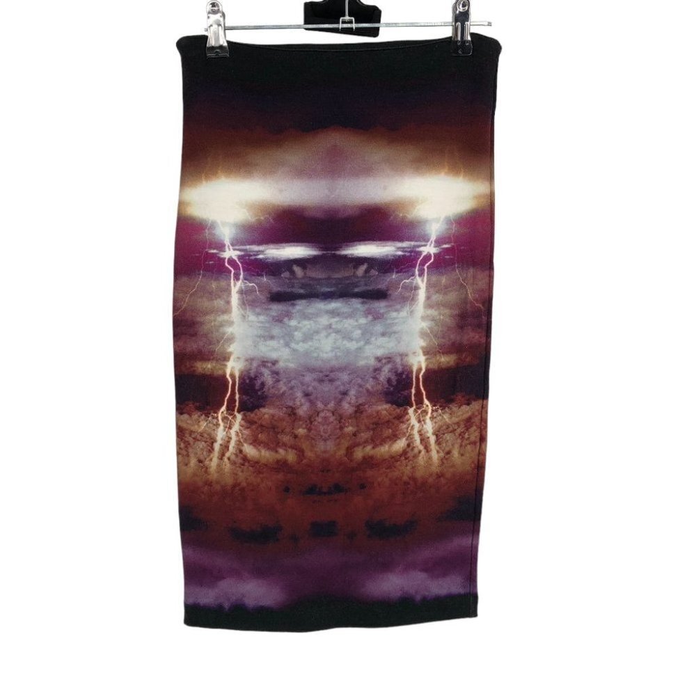McQ by Alexander McQueen Lightning Knee length Tube Skirt Size XS - Picture 3 of 15